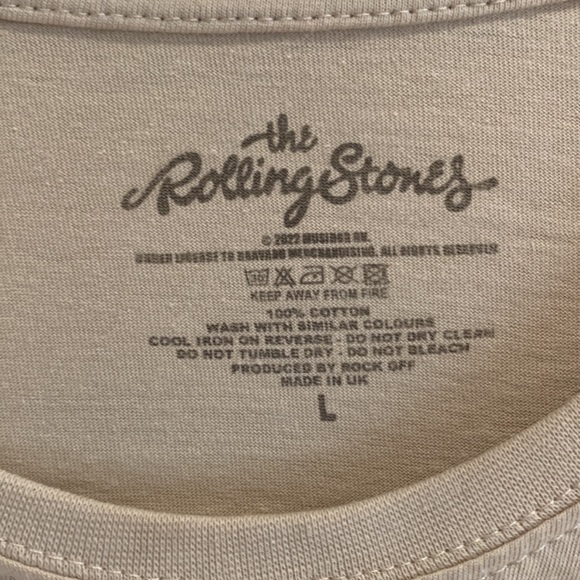 Tte Rolling Stones 100% cotton size L with print NWOT - Picture 3 of 4